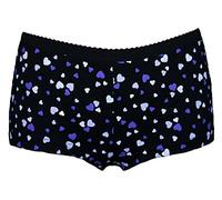 Ladies inco-elite Shortie brief- negro con forma de corazón, color morado