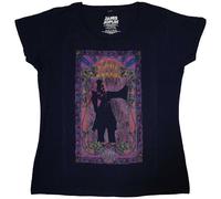 Janis Joplin - T-Shirt # S Blue Femmina # Paisley & Flowers Frame