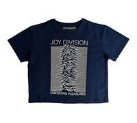 Ladies Joy Division Unknown Pleasures Crop Top con licencia Camiseta señoras