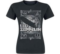 Ladies Led Zeppelin Vintage Print Lz1 con licencia Camiseta señoras