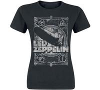 Ladies Led Zeppelin Vintage Print Lz1 con licencia Camiseta señoras