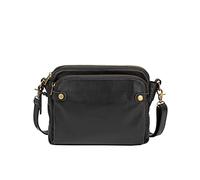 Ladies & Men's Fashion Leather Functional Adjustable Shoulder Single Messenger Bag(Black)