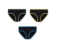 Ladies Menstrual Briefs Low Waist Postpartum Knickers Heavy Flow Absorbent Leak Proof Crotch Period Panties Extra Protection Pack Of 3 Green/Yellow/Blue 3Xl