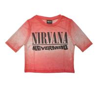 Ladies Nirvana Nevermind Logo Mesh Crop Top con licencia Camiseta señoras
