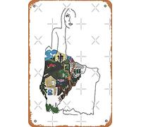 Ladies of Canyon Joni Mitchell Folk Metal Print Retro Metal Tin Cartel vintage 30,5 x 20,3 cm para el hogar, bar, cueva
