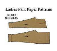 Ladies Pant Paper Cutting Patterns Set of 8 Size 28 to 42 Specially Design By Dileep Tailors And Boutique