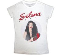 Selena Gomez - T-Shirt # M White Femmina # 80's Glam