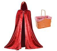Ladies Sexy Gothic Red Cloak Fancy Dress Costume Accessory. Perfect for Dressing Up as a Devil, Witch, Vampiress, Vampire Lady. One Size Costume But Usually Fits Sizes 8, 10, 12, 14 and 16. Also Looks Great as an Addition To a Medieval Style Dress. (disfraz)