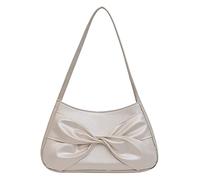 Ladies' Solid Color Bow Personality Simple Armpit Square Shoulder Bag