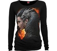 Ladies Spiral Drac Queen Longsleeve Baggy con licencia Camiseta señoras