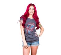 Ladies The Rolling Stones Uk Tongue Diamante oficial Camiseta mujeres señoras