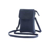 Ladies Women's New Vintage Compartment Single Shoulder Crossbody Frosting Bag(Black)