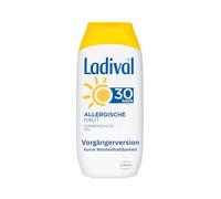 Ladival Gel solar para pieles alérgicas, protección solar SPF 30, sin perfume, para alérgicos, sin colorantes ni conservantes, resistente al agua, 1 x 200 ml