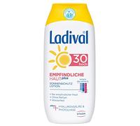 Ladival Loción solar sin perfume para la piel y protección solar, sin colorantes ni conservantes, resistente al agua, factor de protección solar 30, 200 ml