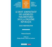 L'administration des assemblées parlementaires sous la Ve République: Essai d’identification d’un droit administratif: 346