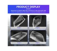 Lado Derecho para D-Max Dmax 2012-2016 Cubierta de Lente de Faro de Coche LáMpara de Luz de Cabeza Pantalla CáScara de Cristal Transparente LH