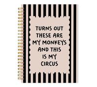 LADOCK Cuaderno de oficina divertido negro para el trabajo, diario de regalos para jefa, regalos divertidos de oficina para mujeres, resulta que estos son mis monos y este es mi circo, diario en