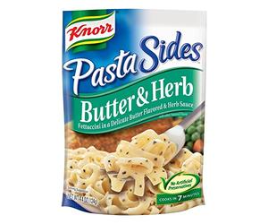 Lados de pasta Knorr: mantequilla y hierbas fettuccini (paquete de 2) bolsas de 4.4 oz