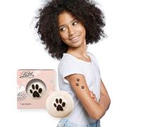 LaDot Tatuajes Temporales Adultos y Niños, Tatuajes Falsos Suaves para la Piel, Sello de Tattoo Temporal para el Cuerpo y el Brazo, Resistente al Agua, Pata de Gato