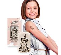 LaDot Tatuajes Temporales Adultos y Niños, Tatuajes Falsos Suaves para la Piel, Sello de Tattoo Temporal para el Cuerpo y el Brazo, Resistente al Agua, Unicornio