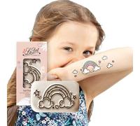 LaDot Tatuajes Temporales - Arcoíris y Muchos Diseños Más | Seguros Fáciles de Aplicar y Divertidos para Niños y Adultos