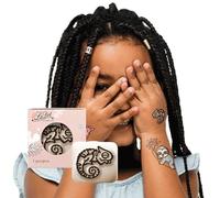 LaDot Tatuajes Temporales - Camaleón Místico y Muchos Diseños Más | Seguros Fáciles de Aplicar y Divertidos para Niños y Adultos