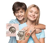 LaDot Tatuajes Temporales - Delfín Alegre y Muchos Diseños Más | Seguros Fáciles de Aplicar y Divertidos para Niños y Adultos