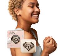 LaDot Tatuajes Temporales - Diamante Brillante y Muchos Diseños Más | Seguros Fáciles de Aplicar y Divertidos para Niños y Adultos