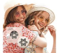 LaDot Tatuajes Temporales - Flor en Flor y Muchos Diseños Más | Seguros Fáciles de Aplicar y Divertidos para Niños y Adultos