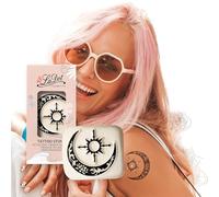 LaDot Tatuajes Temporales - Luna y Muchos Diseños Más | Seguros Fáciles de Aplicar y Divertidos para Niños y Adultos