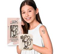 LaDot Tatuajes Temporales - Ratón y Muchos Diseños Más | Seguros Fáciles de Aplicar y Divertidos para Niños y Adultos