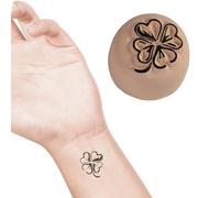 LaDot Tatuajes Temporales - Trébol de Cuatro Hojas Suerte y Muchos Diseños Más | Seguros Fáciles de Aplicar y Divertidos para Niños y Adultos