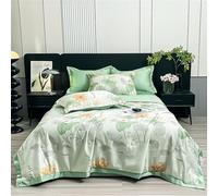 LadPumly Edredón Seda Hielo Verano Edredón Aire Acondicionado Manta Seda Hielo Sábanas Sedosas Lujo Cubierta Cool 4PCs Conjuntos como Helado For Piel Cabello Hot Slpeper (Color : C, Size : 200x230cm)