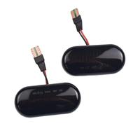 LADPZJNW Intermitentes Laterales Para N&issan Para Qashqai Para Navara Para Micra 350Z Para Note Para Pathfinder 1 Par Luces Intermitentes Laterales Dinámicas(Smoked Black)