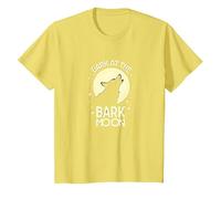 Ladra en la Luna de Corteza: Noche Estrellada del Lobo Aullando Camiseta, Niños, Limón, 10 años