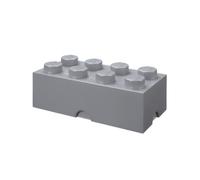 LEGO Ladrillo de almacenamiento 8 espigas – apilable 12 l, gris piedra