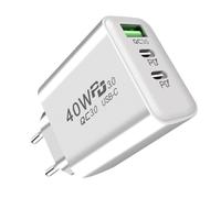 Ladrillo de Carga USB c de 3 Puertos PD - Enchufe de Cargador súper rápido de 3 Puertos, Enchufe de Carga multe USB Tipo C | Cargador del USB C con la Carga rápida de los Puertos múltiples, Adaptador
