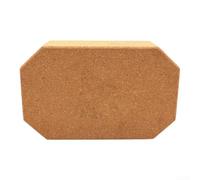 Ladrillo de corcho natural denso para soporte de sentadillas, entrenamiento de estabilidad, yoga, pilates, entrenamientos básicos y práctica de movilidad (E)