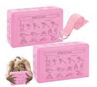 Ladrillo de ejercicio de yoga - Bloque de espuma suave de 2 piezas ligero de alta densidad, accesorio de meditación de pilates, soporte de estiramiento para principiantes, mujeres, adultos, estudio
