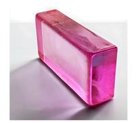 Ladrillo de vidrio transparente, Ladrillos De Vidrio for Separador Ambientes Y Decoración En Multicolor 200x100x50mm(Pink)