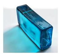 Ladrillo de vidrio transparente, Ladrillos De Vidrio for Separador Ambientes Y Decoración En Multicolor 200x100x50mm(Blue)