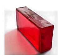 Ladrillo de vidrio transparente, Ladrillos De Vidrio for Separador Ambientes Y Decoración En Multicolor 200x100x50mm(Rosso)