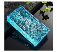 Ladrillo de vidrio transparente, Tamaños múltiples multicolores del bloque de vidrio for la renovación oficinas y hogares(Blue,200x100x50mm)