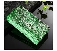 Ladrillo de vidrio transparente, Tamaños múltiples multicolores del bloque de vidrio for la renovación oficinas y hogares(Green,200x50x20mm)