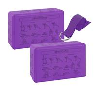 Ladrillo De Yoga: Juego De Bloques De Espuma EVA De Alta Densidad, Cuña De Ejercicio Suave Y De 2 Piezas | Accesorio De Yoga Portátil Para Estudio, Gimnasio En Casa, Viajes, Estiramiento,