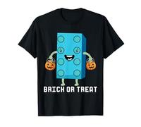 Ladrillo o Tratar ladrillo Maestro Constructor Bloque Divertido Halloween Camiseta