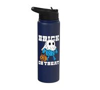 Ladrillo o Trato Constructor Bloque Construcción Halloween Ladrillo Maestro Stainless Steel Insulated Water Bottle