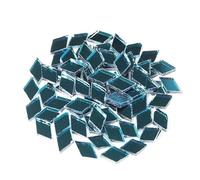 ladrillos de cristal mosaico de vidrio, 100g Glass Mirror Mosaic Tiles Multicolor 1cm x 1cm DIY Craft Home Decor Supplies(Color-12)