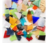 ladrillos de cristal mosaico de vidrio, 100g Mica Mosaic Tiles Irregular DIY Craft Multicolor Glass Materials Home Decoration(Color-01)