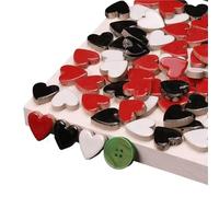 ladrillos de cristal mosaico de vidrio, 24 Pcs Heart Shape Porcelain Mosaic Tiles Multicolor 105g/3.5oz 2.3x2.25x0.6cm DIY Craft(Mix 5)